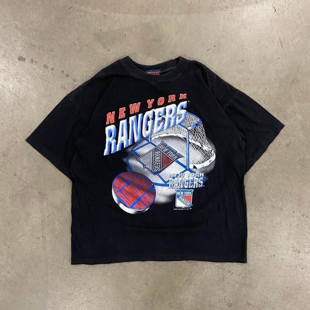 Vintage NHL New York Rangers 90s Magic Johnson T's RARE Hockey Graphic Size XL